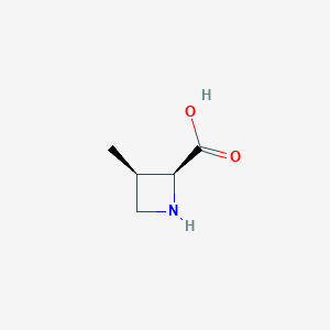 molecular formula C5H9NO2 B2360797 (2S,3R)-3-Methylazetidine-2-carboxylic acid CAS No. 1932255-43-0; 79444-44-3