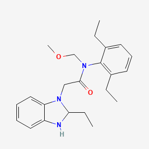 B2360801 N-(2,6-diethylphenyl)-2-(2-ethyl-2,3-dihydro-1H-benzo[d]imidazol-1-yl)-N-(methoxymethyl)acetamide CAS No. 864923-42-2