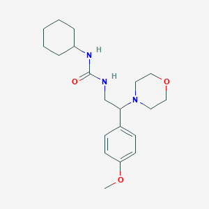 molecular formula C20H31N3O3 B2360809 1-Cyclohexyl-3-(2-(4-methoxyphenyl)-2-morpholinoethyl)urea CAS No. 942011-04-3
