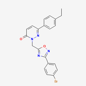 molecular formula C21H17BrN4O2 B2360811 2-((3-(4-bromophenyl)-1,2,4-oxadiazol-5-yl)methyl)-6-(4-ethylphenyl)pyridazin-3(2H)-one CAS No. 1359017-22-3