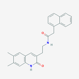 N-[2-(6,7-dimethyl-2-oxo-1H-quinolin-3-yl)ethyl]-2-naphthalen-1-ylacetamide