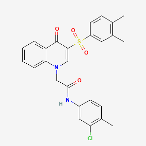 N-(3-chloro-4-methylphenyl)-2-(3-((3,4-dimethylphenyl)sulfonyl)-4-oxoquinolin-1(4H)-yl)acetamide