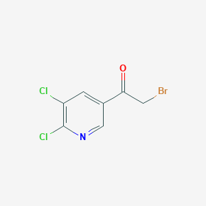 molecular formula C7H4BrCl2NO B2360825 Ethanone, 2-bromo-1-(5,6-dichloro-3-pyridinyl)- CAS No. 748129-66-0