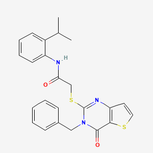 2-({3-benzyl-4-oxo-3H,4H-thieno[3,2-d]pyrimidin-2-yl}sulfanyl)-N-[2-(propan-2-yl)phenyl]acetamide