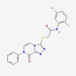 molecular formula C20H16ClN5O2S B2360836 N-(5-chloro-2-methylphenyl)-2-[(8-oxo-7-phenyl-[1,2,4]triazolo[4,3-a]pyrazin-3-yl)sulfanyl]acetamide CAS No. 1242884-96-3
