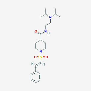 N-[2-[di(propan-2-yl)amino]ethyl]-1-[(E)-2-phenylethenyl]sulfonylpiperidine-4-carboxamide