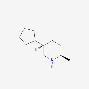 molecular formula C11H21N B2360844 (2R,5S)-5-环戊基-2-甲基哌啶 CAS No. 2378490-74-3