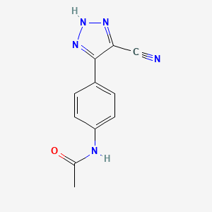 molecular formula C11H9N5O B2360846 N-[4-(5-cyano-2H-triazol-4-yl)phenyl]acetamide CAS No. 39807-69-7