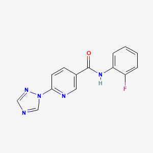 N-(2-fluorophenyl)-6-(1,2,4-triazol-1-yl)-3-pyridinecarboxamide