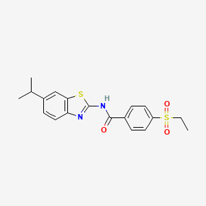 molecular formula C19H20N2O3S2 B2360857 4-(乙基磺酰基)-N-(6-异丙基苯并[d]噻唑-2-基)苯甲酰胺 CAS No. 886921-79-5