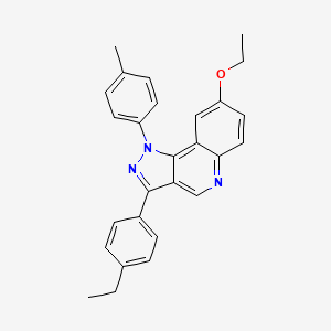 molecular formula C27H25N3O B2360867 8-ethoxy-3-(4-ethylphenyl)-1-(p-tolyl)-1H-pyrazolo[4,3-c]quinoline CAS No. 901004-95-3