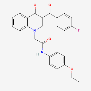 molecular formula C26H21FN2O4 B2360868 N-(4-乙氧基苯基)-2-(3-(4-氟苯甲酰)-4-氧代喹啉-1(4H)-基)乙酰胺 CAS No. 895651-98-6