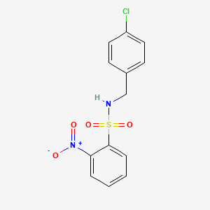 molecular formula C13H11ClN2O4S B2360869 N-(4-chlorobenzyl)-2-nitrobenzenesulfonamide CAS No. 23823-11-2