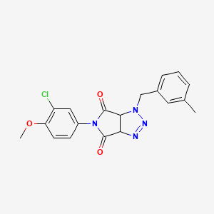 5-(3-chloro-4-methoxyphenyl)-1-(3-methylbenzyl)-1,6a-dihydropyrrolo[3,4-d][1,2,3]triazole-4,6(3aH,5H)-dione