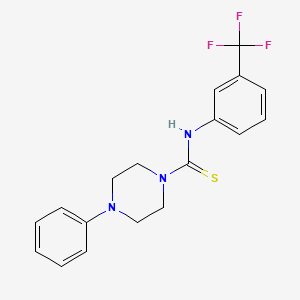 molecular formula C18H18F3N3S B2360877 4-phenyl-N-[3-(trifluoromethyl)phenyl]piperazine-1-carbothioamide CAS No. 429621-74-9