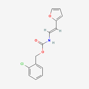 molecular formula C14H12ClNO3 B2360889 (2-chlorophenyl)methyl N-[(E)-2-(furan-2-yl)ethenyl]carbamate CAS No. 338399-83-0