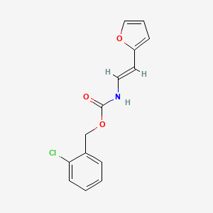 molecular formula C14H12ClNO3 B2360889 (2-クロロフェニル)メチル N-[(E)-2-(フラン-2-イル)エテニル]カルバメート CAS No. 338399-83-0