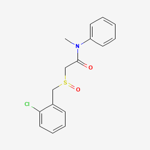 molecular formula C16H16ClNO2S B2360897 2-[(2-氯苄基)亚磺酰基]-N-甲基-N-苯基乙酰胺 CAS No. 339108-25-7