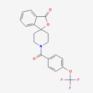 molecular formula C20H16F3NO4 B2360900 1'-(4-(三氟甲氧基)苯甲酰)-3H-螺[异苯并呋喃-1,4'-哌啶]-3-酮 CAS No. 1798029-40-9