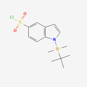 molecular formula C14H20ClNO2SSi B2360913 1-(tert-butyldimethylsilyl)-1H-indole-5-sulfonyl chloride CAS No. 1803605-75-5