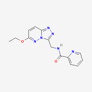 molecular formula C14H14N6O2 B2360918 N-((6-乙氧基-[1,2,4]三唑并[4,3-b]哒嗪-3-基)甲基)吡啶酰胺 CAS No. 2034550-87-1