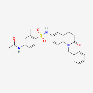 molecular formula C25H25N3O4S B2360921 N-(4-(N-(1-benzyl-2-oxo-1,2,3,4-tetrahydroquinolin-6-yl)sulfamoyl)-3-methylphenyl)acetamide CAS No. 941992-17-2