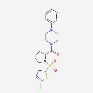 1-{1-[(5-Chlorothiophen-2-yl)sulfonyl]pyrrolidine-2-carbonyl}-4-phenylpiperazine