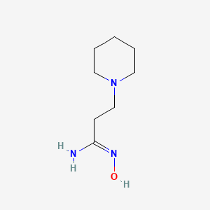 molecular formula C8H17N3O B2360931 (1Z)-N'-hydroxy-3-piperidin-1-ylpropanimidamide CAS No. 98487-57-1