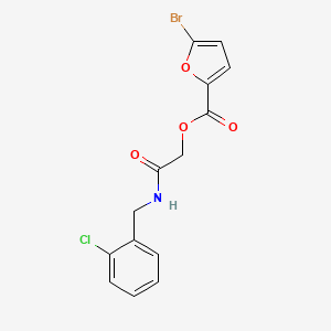 {[(2-Chlorophenyl)methyl]carbamoyl}methyl 5-bromofuran-2-carboxylate