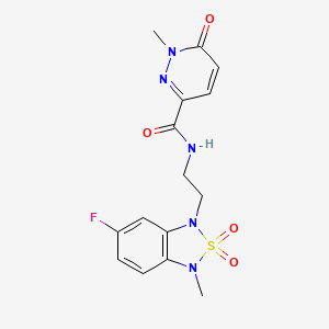 N-(2-(6-fluoro-3-methyl-2,2-dioxidobenzo[c][1,2,5]thiadiazol-1(3H)-yl)ethyl)-1-methyl-6-oxo-1,6-dihydropyridazine-3-carboxamide