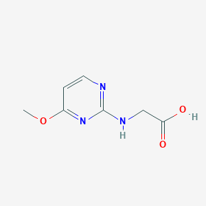 molecular formula C7H9N3O3 B2360948 2-[(4-Methoxypyrimidin-2-yl)amino]acetic acid CAS No. 923112-86-1