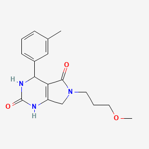 molecular formula C17H21N3O3 B2360957 6-(3-methoxypropyl)-4-(m-tolyl)-3,4,6,7-tetrahydro-1H-pyrrolo[3,4-d]pyrimidine-2,5-dione CAS No. 946373-01-9