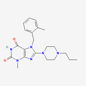 3-Methyl-7-[(2-methylphenyl)methyl]-8-(4-propylpiperazin-1-yl)purine-2,6-dione