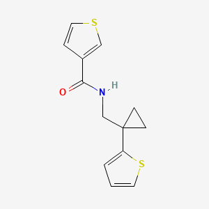 N-((1-(thiophen-2-yl)cyclopropyl)methyl)thiophene-3-carboxamide