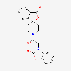 molecular formula C21H18N2O5 B2360963 1'-(2-(2-oxobenzo[d]oxazol-3(2H)-yl)acetyl)-3H-spiro[isobenzofuran-1,4'-piperidin]-3-one CAS No. 1704531-85-0