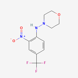 molecular formula C11H12F3N3O3 B2360967 N-[2-Nitro-4-(Trifluoromethyl)phenyl]morpholin-4-Amine CAS No. 62054-67-5