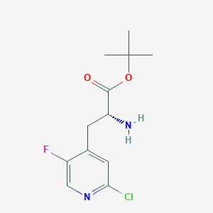 tert-butyl (2R)-2-amino-3-(2-chloro-5-fluoropyridin-4-yl)propanoate