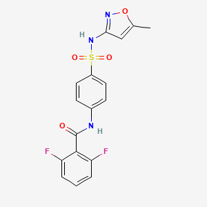 molecular formula C17H13F2N3O4S B2360971 2,6-difluoro-N-(4-(N-(5-methylisoxazol-3-yl)sulfamoyl)phenyl)benzamide CAS No. 380445-67-0