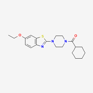 molecular formula C20H27N3O2S B2360993 シクロヘキシル(4-(6-エトキシベンゾ[d]チアゾール-2-イル)ピペラジン-1-イル)メタノン CAS No. 897470-23-4