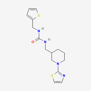 molecular formula C15H20N4OS2 B2360994 1-((1-(Thiazol-2-yl)piperidin-3-yl)methyl)-3-(thiophen-2-ylmethyl)urea CAS No. 1705310-72-0
