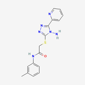 2-[(4-amino-5-pyridin-2-yl-1,2,4-triazol-3-yl)sulfanyl]-N-(3-methylphenyl)acetamide