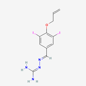 molecular formula C11H12I2N4O B2361002 (2E)-2-[3,5-diiodo-4-(prop-2-en-1-yloxy)benzylidene]hydrazinecarboximidamide CAS No. 725276-65-3