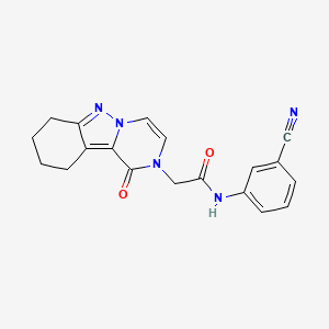 N-(3-cyanophenyl)-2-(1-oxo-7,8,9,10-tetrahydropyrazino[1,2-b]indazol-2(1H)-yl)acetamide