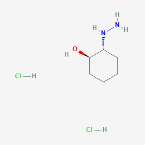 molecular formula C6H16Cl2N2O B2361033 (1R,2R)-2-Hydrazinylcyclohexan-1-ol;dihydrochloride CAS No. 6611-65-0
