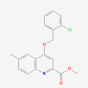 molecular formula C19H16ClNO3 B2361041 N-[4-(4-methyl-1H-imidazol-1-yl)benzyl]thiophene-3-carboxamide CAS No. 1207038-79-6