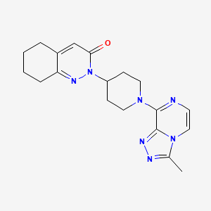 molecular formula C19H23N7O B2361057 2-[1-(3-Methyl-[1,2,4]triazolo[4,3-a]pyrazin-8-yl)piperidin-4-yl]-5,6,7,8-tetrahydrocinnolin-3-one CAS No. 2380144-17-0
