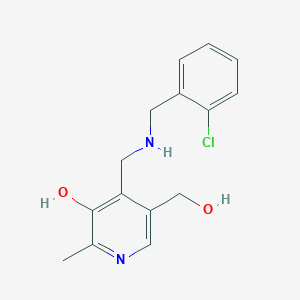 molecular formula C15H17ClN2O2 B2361062 4-({[(2-Chlorophenyl)methyl]amino}methyl)-5-(hydroxymethyl)-2-methylpyridin-3-ol CAS No. 1911856-33-1