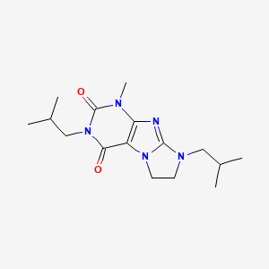 molecular formula C16H25N5O2 B2361066 4-Methyl-2,6-bis(2-methylpropyl)-7,8-dihydropurino[7,8-a]imidazole-1,3-dione CAS No. 1190281-76-5