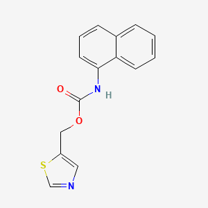 molecular formula C15H12N2O2S B2361070 1,3-thiazol-5-ylmethyl N-(1-naphthyl)carbamate CAS No. 477846-04-1