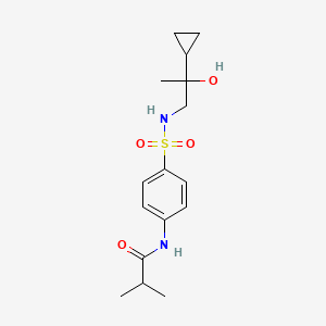 molecular formula C16H24N2O4S B2361072 N-(4-(N-(2-环丙基-2-羟基丙基)磺酰基)苯基)异丁酰胺 CAS No. 1351614-40-8